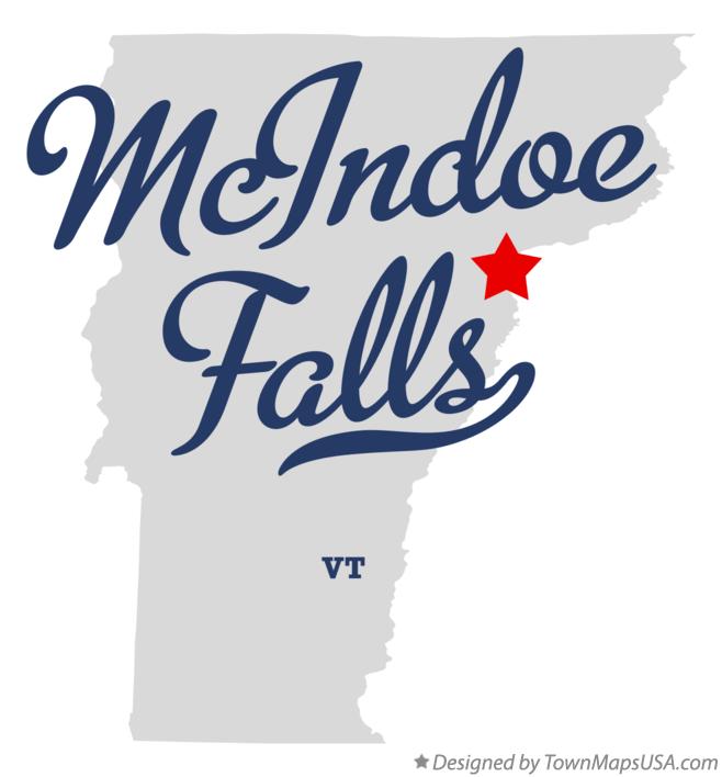 Map of McIndoe Falls Vermont VT