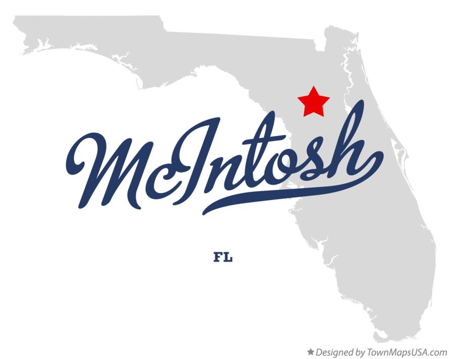 Map of McIntosh Florida FL