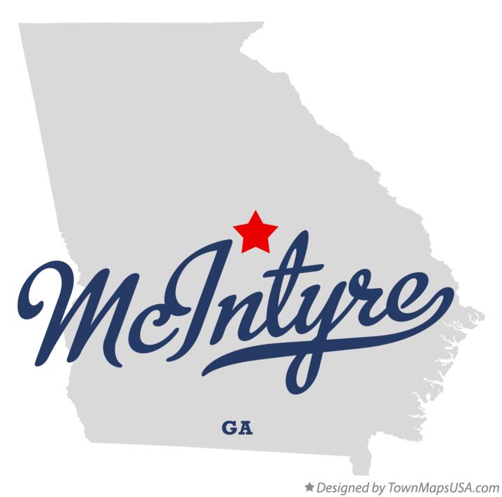 Map of McIntyre Georgia GA