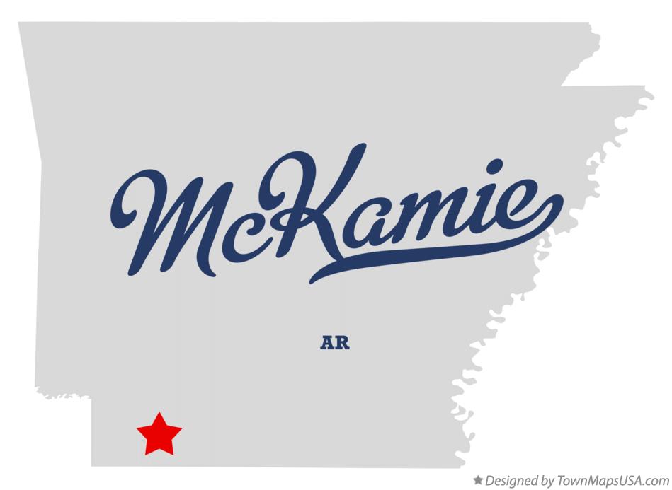Map of McKamie Arkansas AR