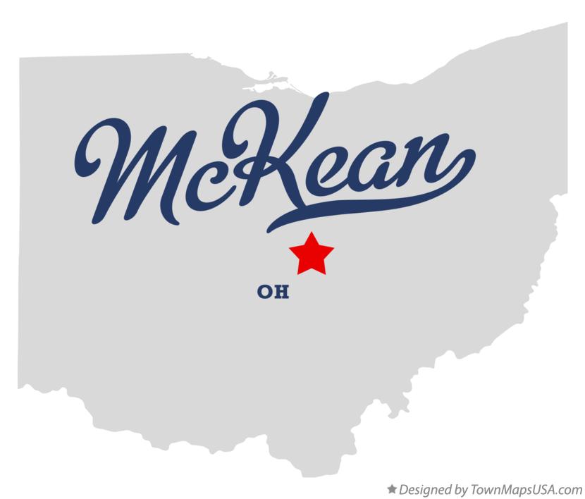 Map of McKean Ohio OH