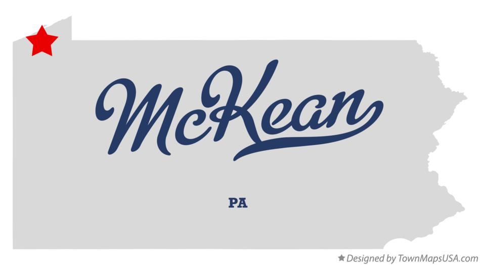 Map of McKean Pennsylvania PA