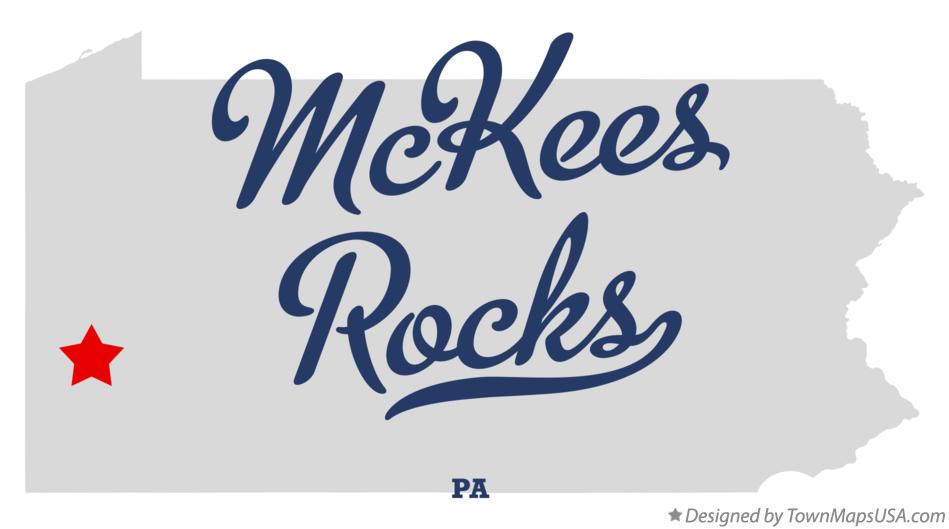 Map of McKees Rocks Pennsylvania PA