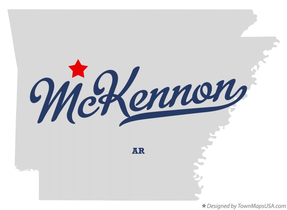 Map of McKennon Arkansas AR