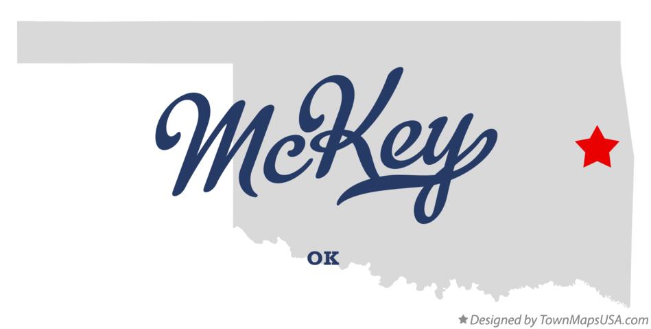 Map of McKey Oklahoma OK