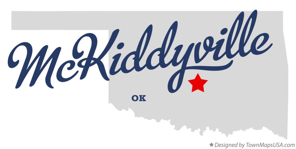 Map of McKiddyville Oklahoma OK