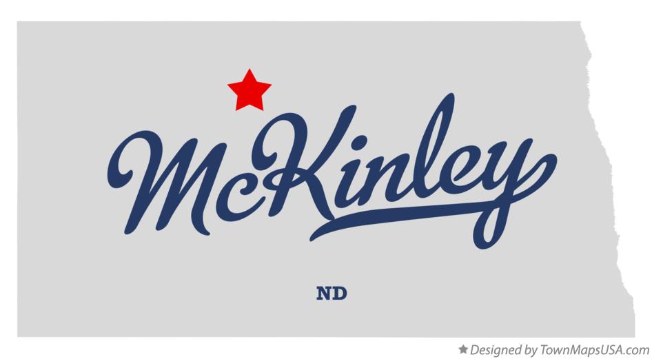 Map of McKinley North Dakota ND
