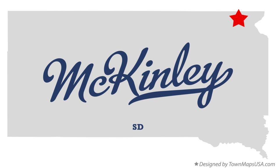 Map of McKinley South Dakota SD