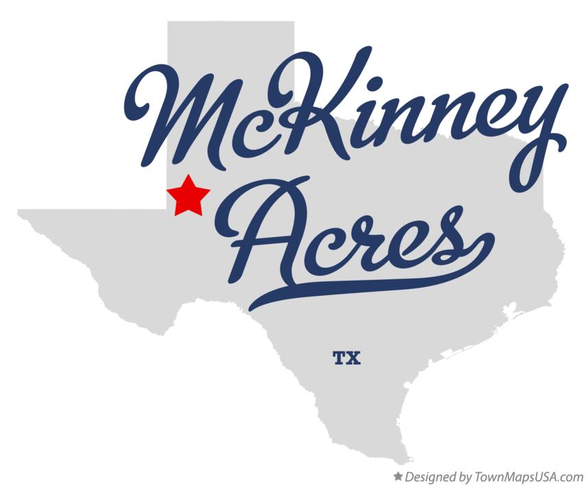 Map of McKinney Acres Texas TX