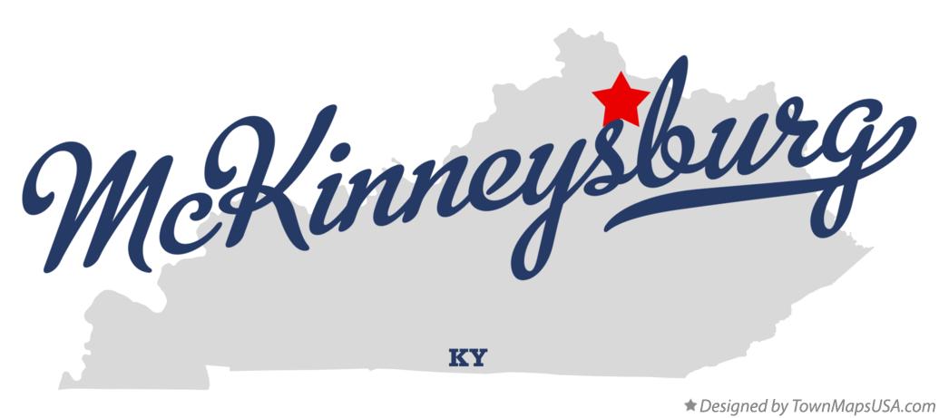 Map of McKinneysburg Kentucky KY