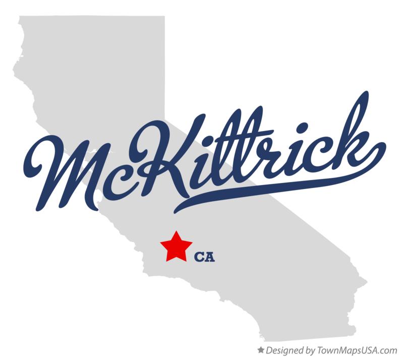 Map of McKittrick California CA