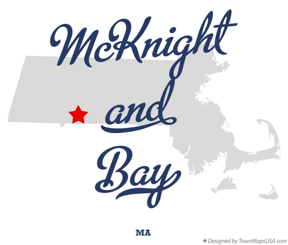Map of McKnight and Bay Massachusetts MA