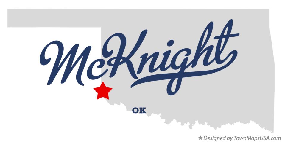 Map of McKnight Oklahoma OK