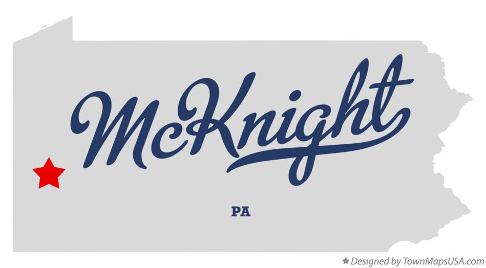 Map of McKnight Pennsylvania PA