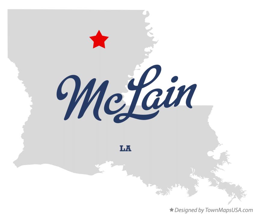Map of McLain Louisiana LA