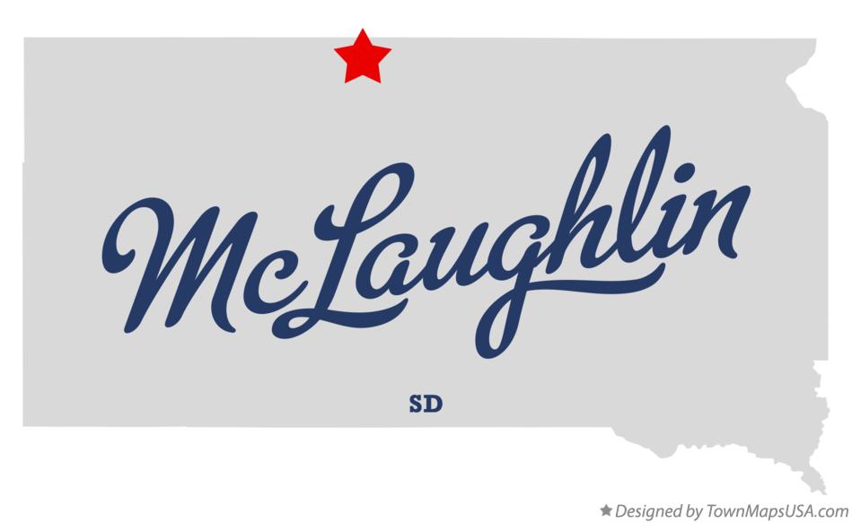 Map of McLaughlin South Dakota SD