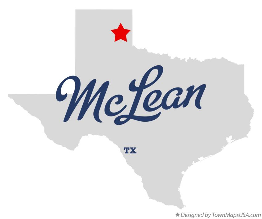 Map of McLean Texas TX