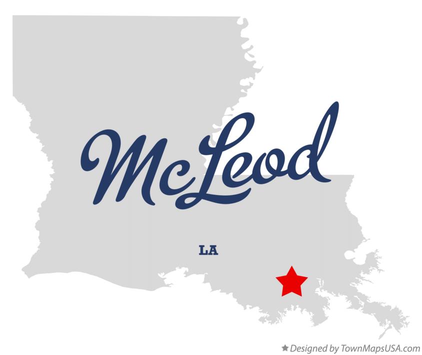 Map of McLeod Louisiana LA