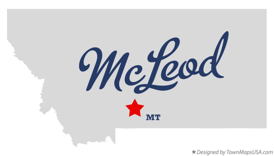 Map of McLeod Montana MT