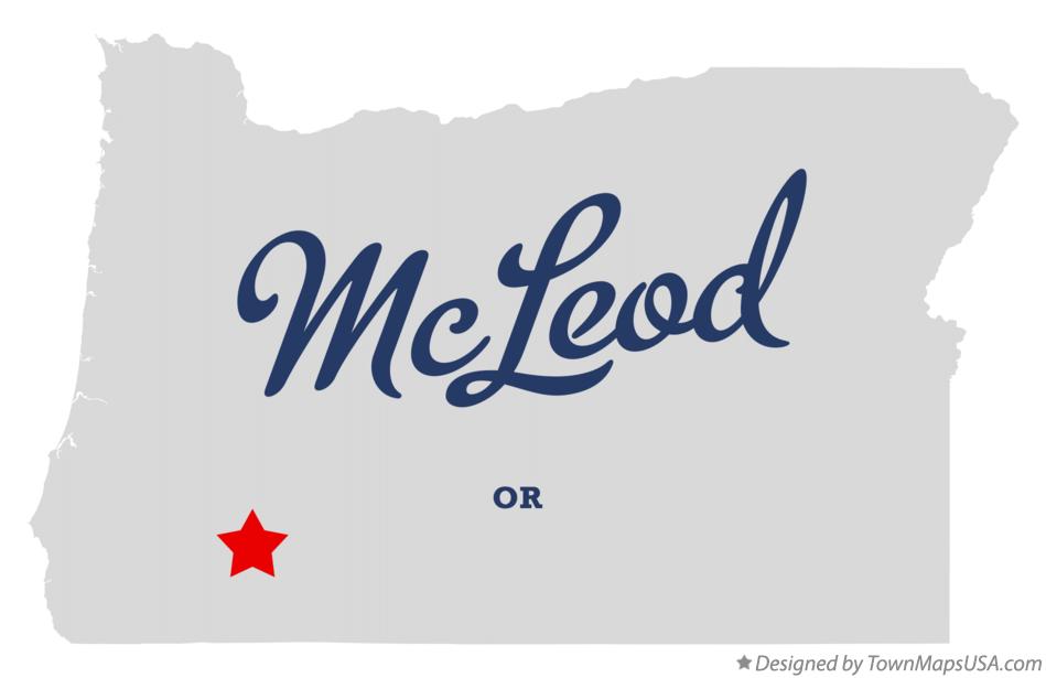 Map of McLeod Oregon OR