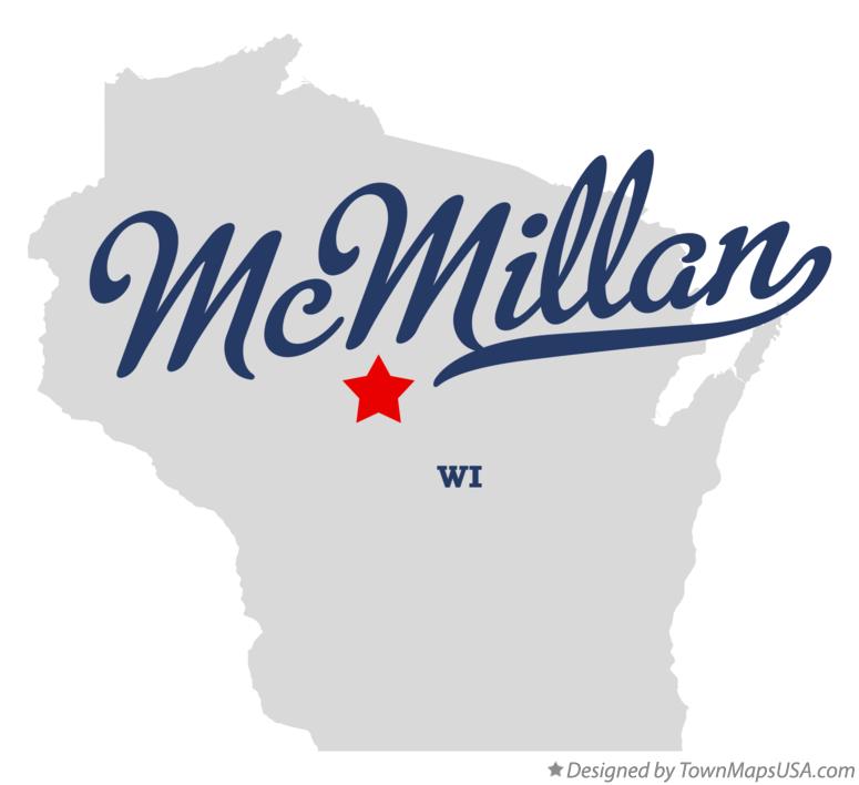 Map of McMillan Wisconsin WI