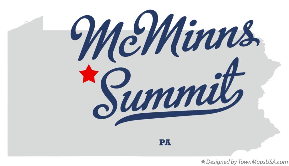 Map of McMinns Summit Pennsylvania PA