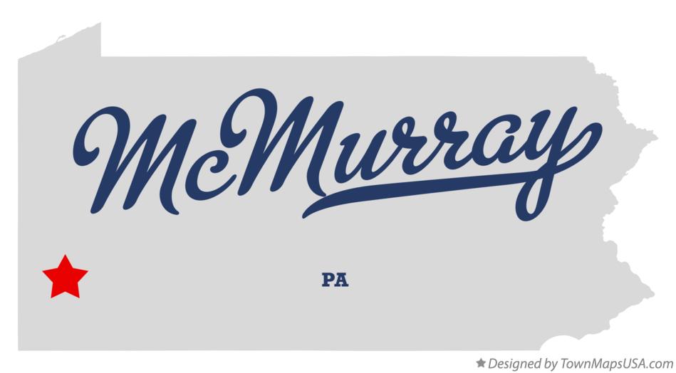 Map of McMurray Pennsylvania PA