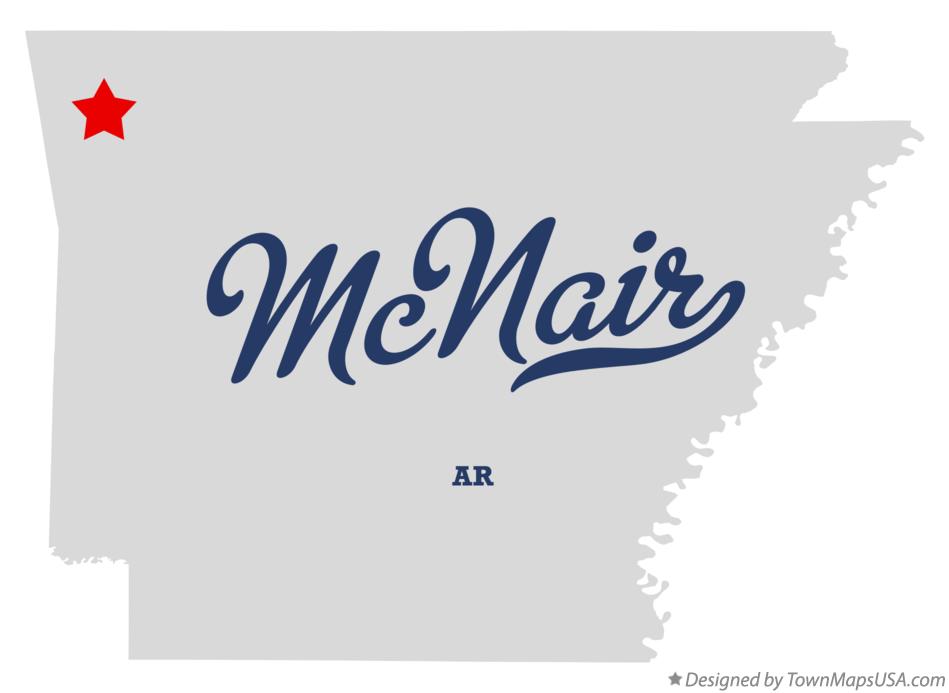Map of McNair Arkansas AR