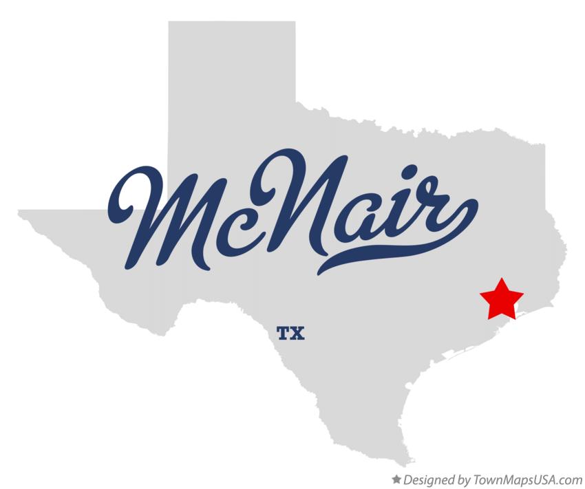 Map of McNair Texas TX