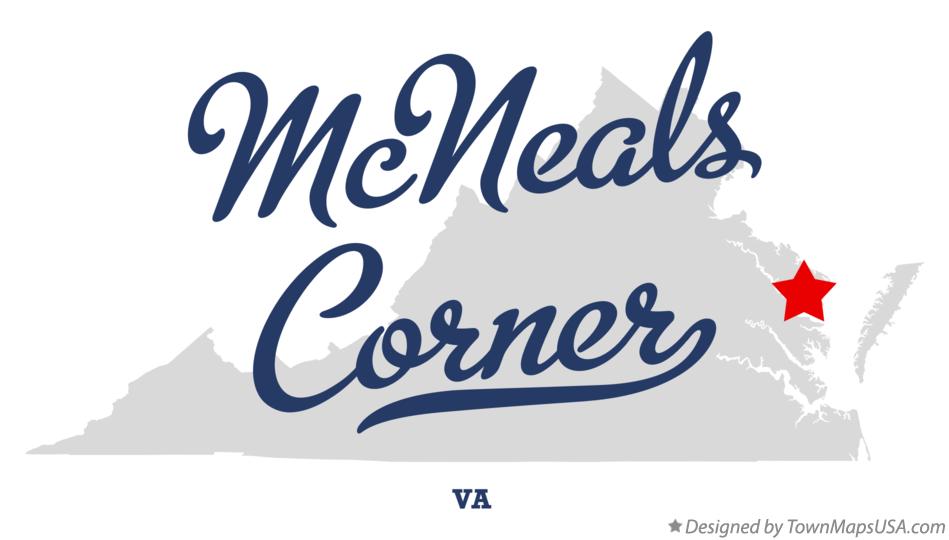 Map of McNeals Corner Virginia VA