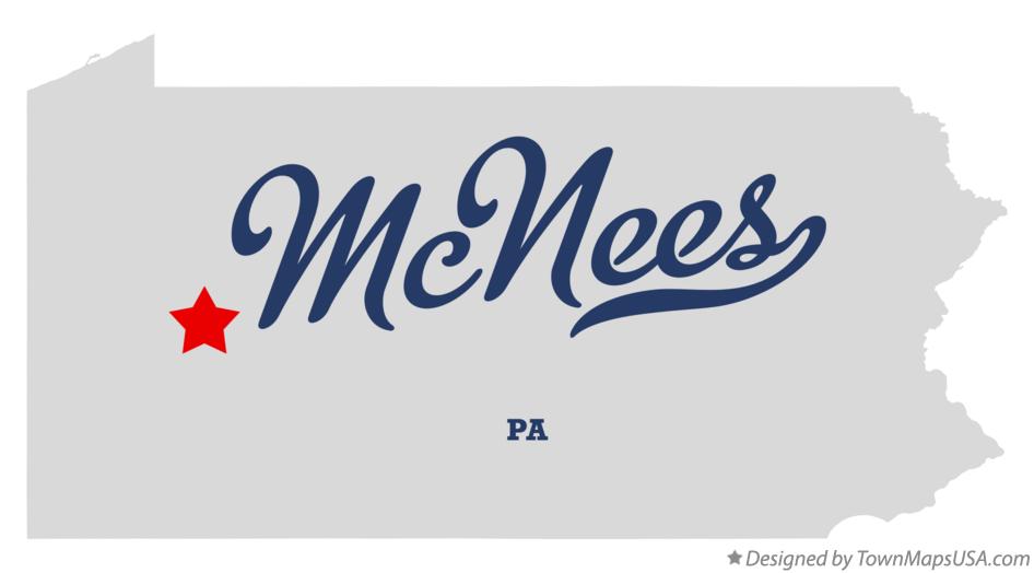 Map of McNees Pennsylvania PA