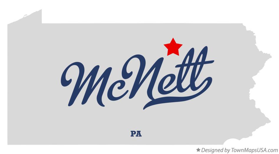 Map of McNett Pennsylvania PA