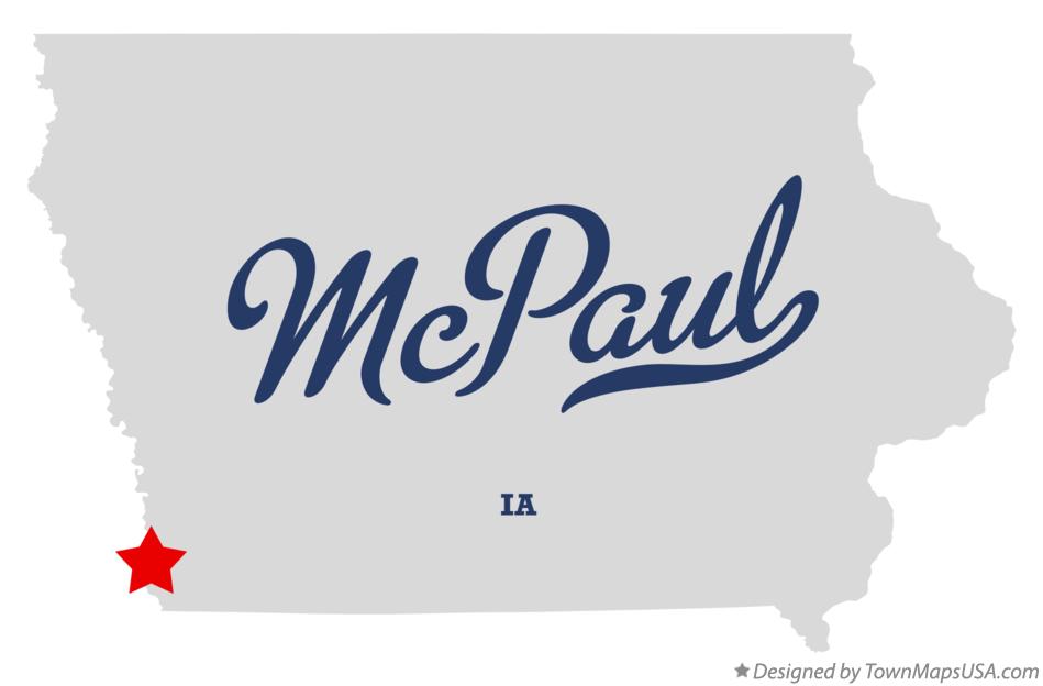 Map of McPaul Iowa IA