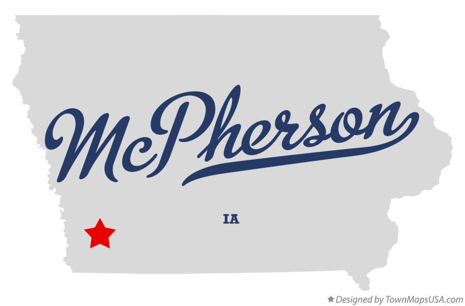 Map of McPherson Iowa IA