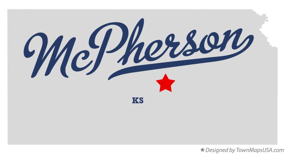 Map of McPherson Kansas KS
