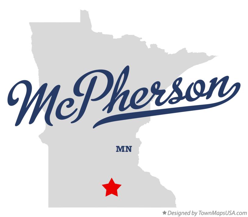 Map of McPherson Minnesota MN
