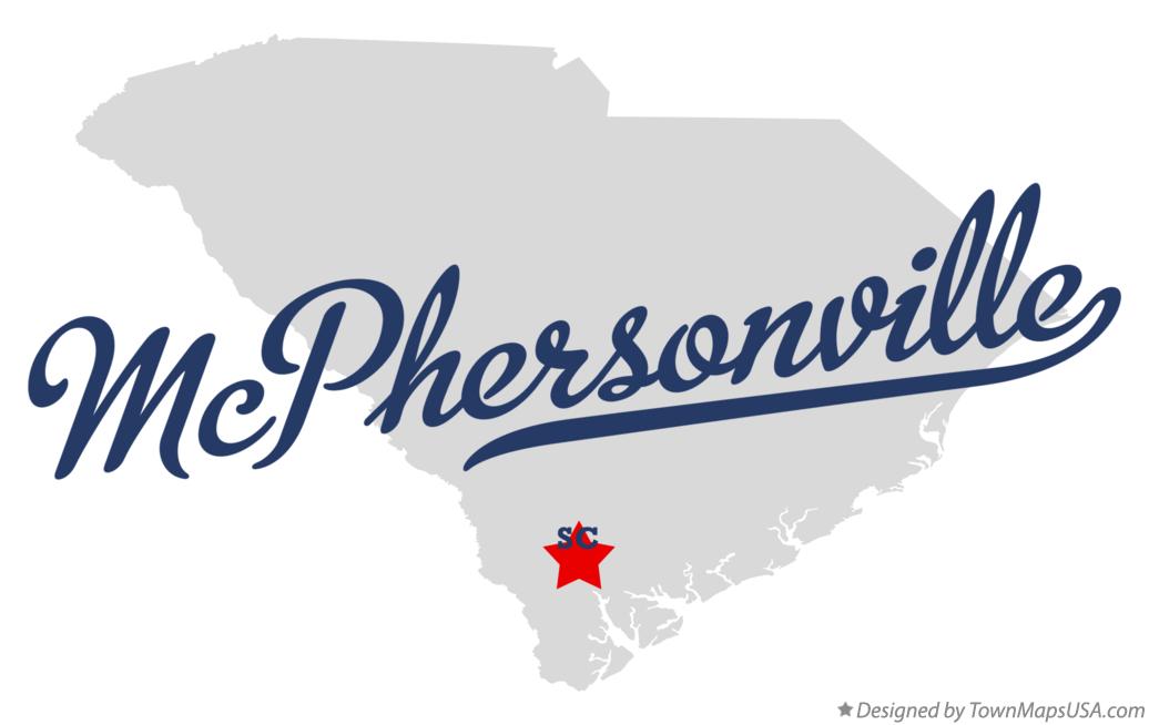 Map of McPhersonville South Carolina SC