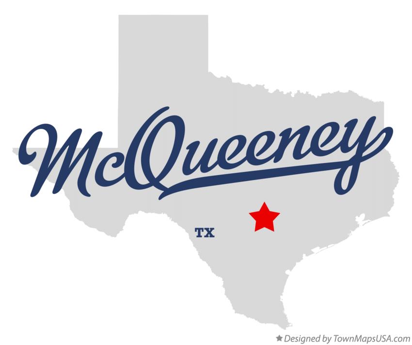 Map of McQueeney Texas TX