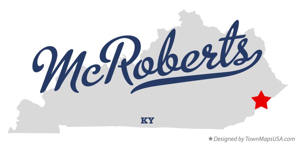 Map of McRoberts Kentucky KY