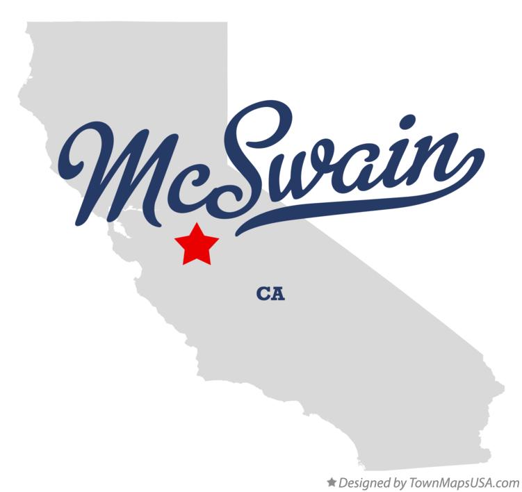 Map of McSwain California CA