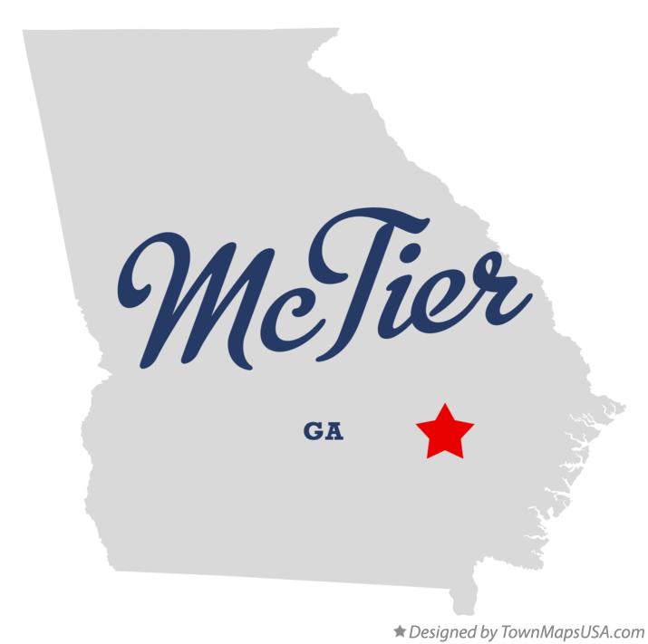 Map of McTier Georgia GA