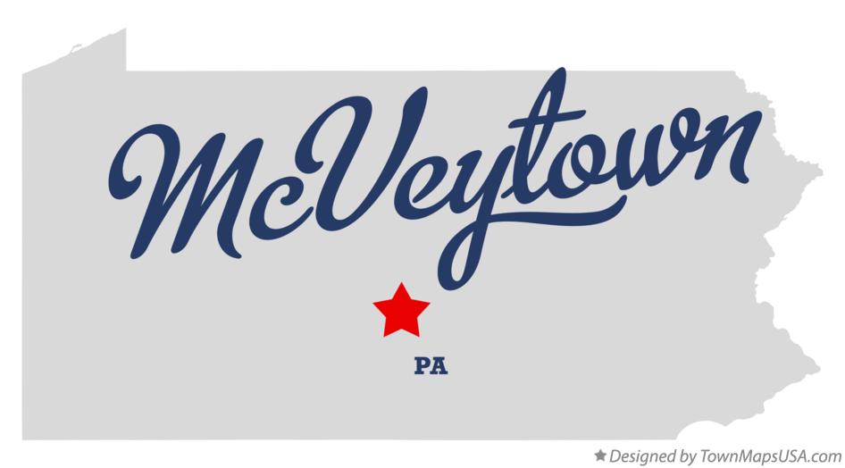 Map of McVeytown Pennsylvania PA