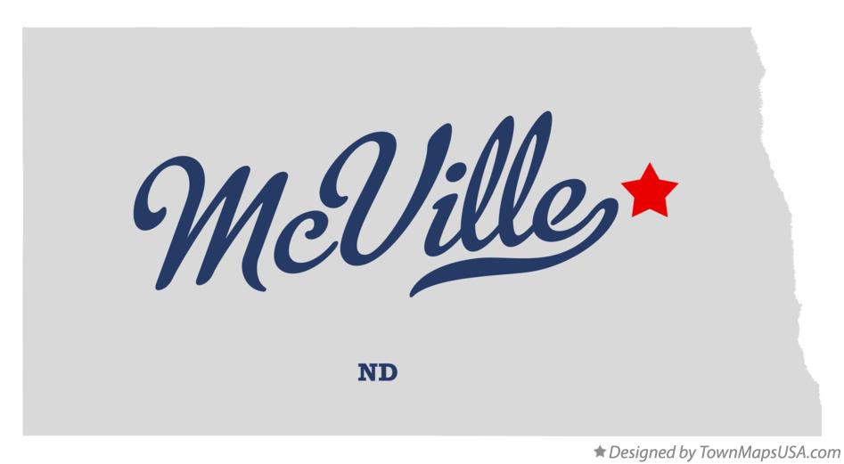 Map of McVille North Dakota ND