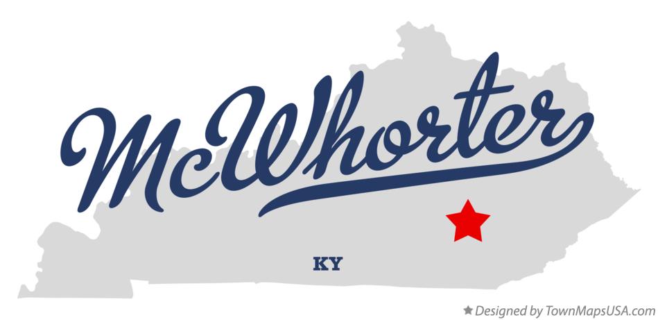 Map of McWhorter Kentucky KY