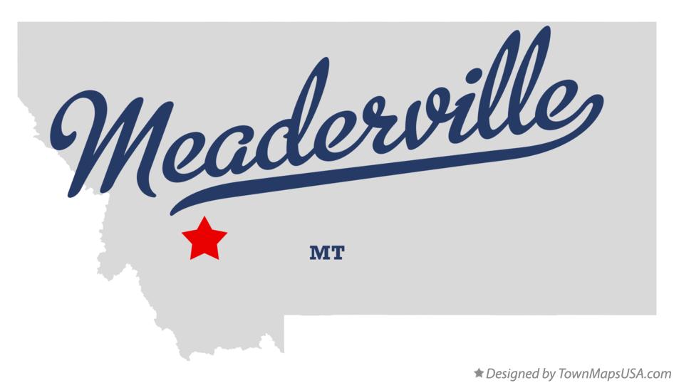 Map of Meaderville Montana MT