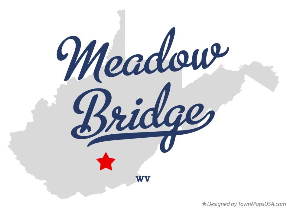 Map of Meadow Bridge West Virginia WV