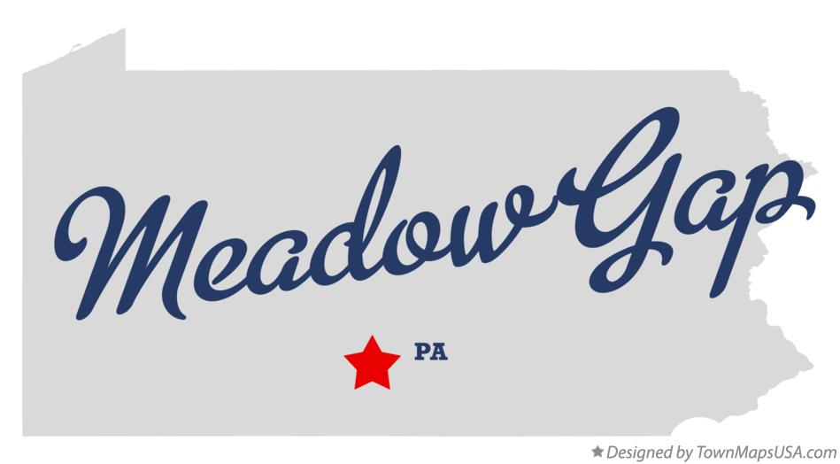 Map of Meadow Gap Pennsylvania PA
