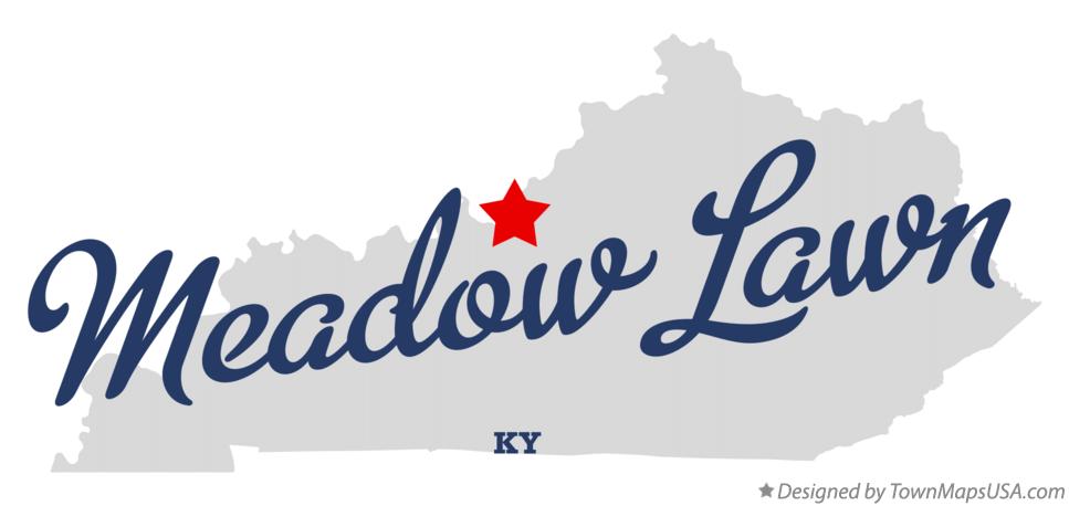 Map of Meadow Lawn Kentucky KY
