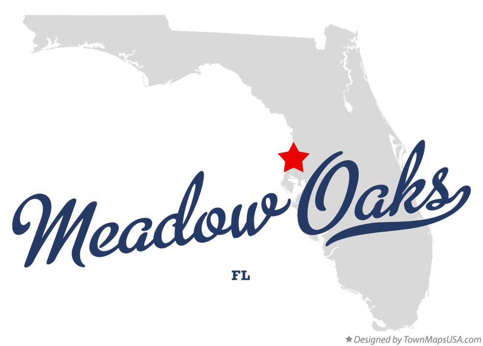 Map of Meadow Oaks Florida FL