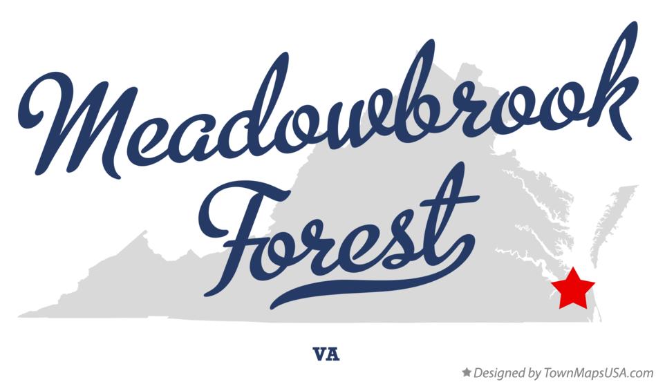 Map of Meadowbrook Forest Virginia VA